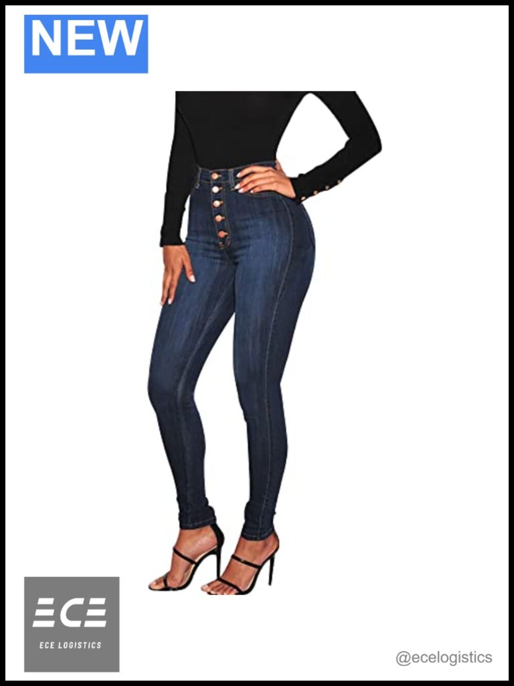 High Waist Stretch Butt Lifting Skinny Cropped Jeans